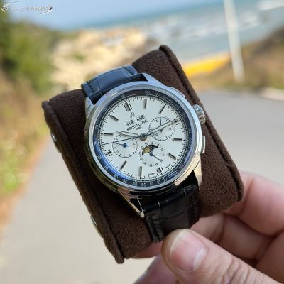 GF Factory Breitling Premier 42mm Calfskin Leather Strap B25 Movement White Dial Complications Watch